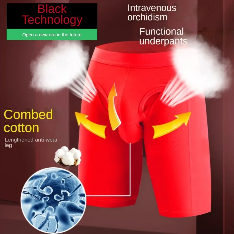 U Convex Boxer Sissy Panties Gay Underpants Big Pouch Boxershorts Penile Hole Briefs Male Large Bag Underwear Men Pantaion Thong