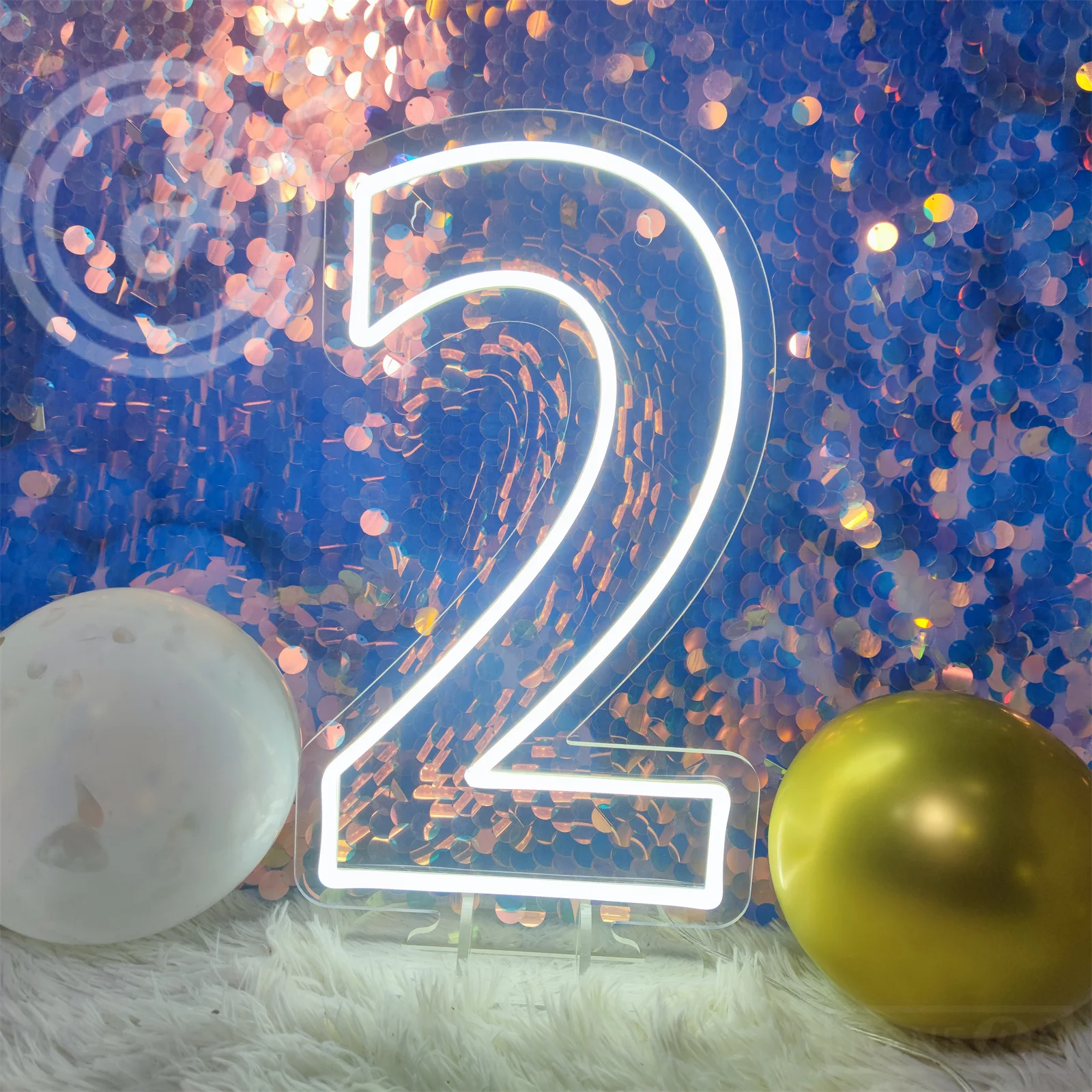 40cm 0-9 feliz aniversário sinal de néon número led luzes da noite decorações de festa lâmpadas de néon led sinal luminoso presentes feminino decoração de festa