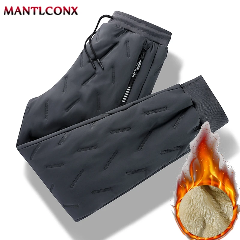 

Thicken Padded Pants Men Joggers Sweatpants Men Fleece Warm Winter Hiking Ski Snow Thermal Winter Pants for Men Trousers Newest