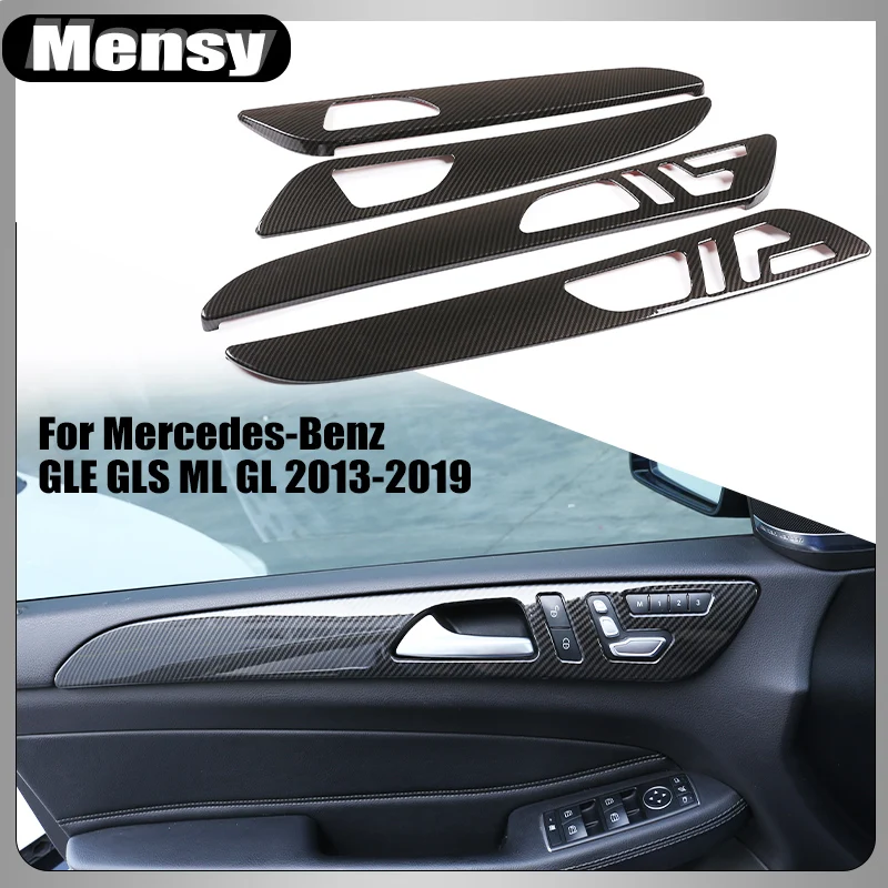 For Mercedes benz ML GLE GL GLS 320 400 2012-19 ABS Black Car Interior Door Decoration Panel Cover Trim Car Stickers Accessories