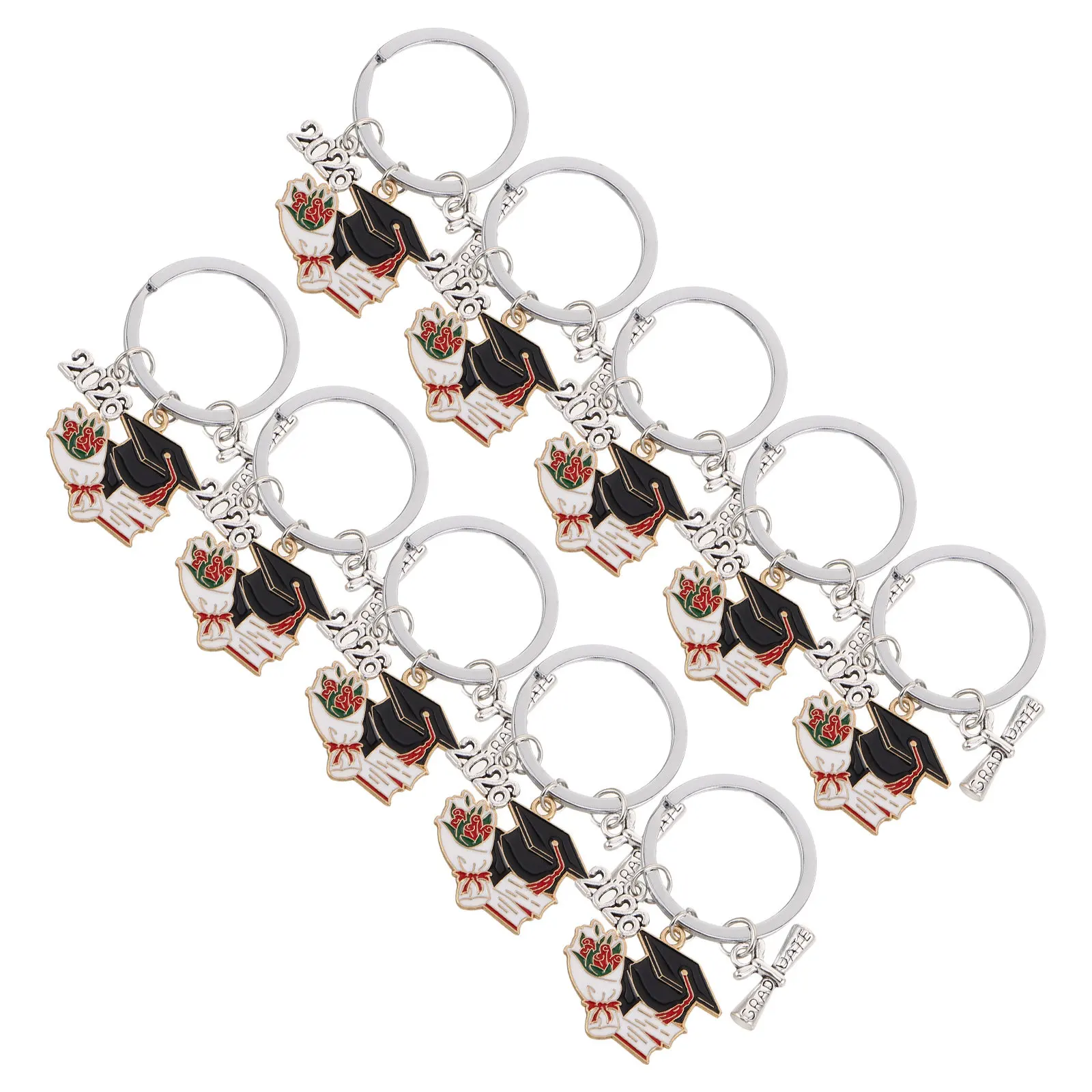 10Pcs Graduation Keychain 2026 Graduation Caps Pendant Diploma Design Senior Graduate Party Favor Gifts High School College