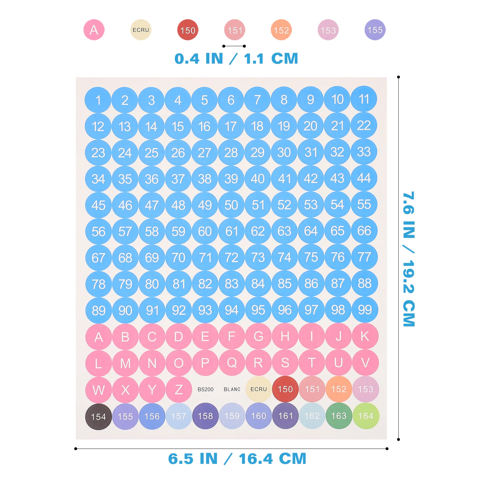 

Colorful Number Self Adhesive Labels for Crafts Box Colorful Number Stickers Classification File Folder Tags