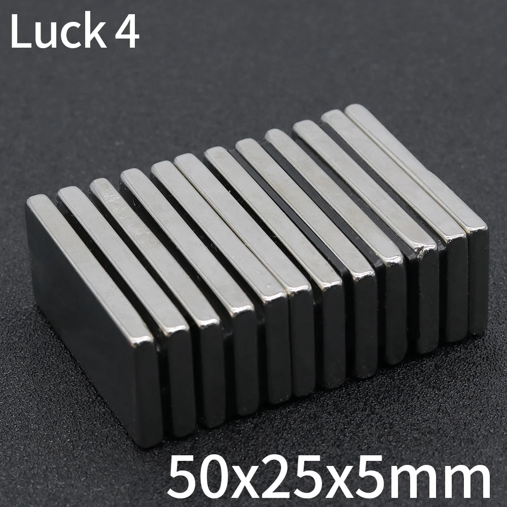 

1/2/5/10/20Pcs Block Magnet 50x25x5 Neodymium Magnet N35 50mm x 25mm x 5mm Permanent NdFeB Super Strong Powerful Magnets