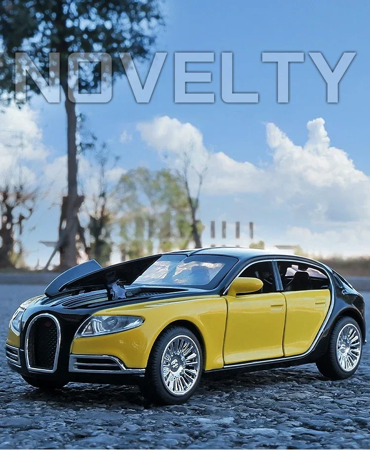 

1:32 Bugatti Galibier Supercar Model Alloy Car Die Cast Toy Car Model Pull Back Sound light Children's Toy Collectibles