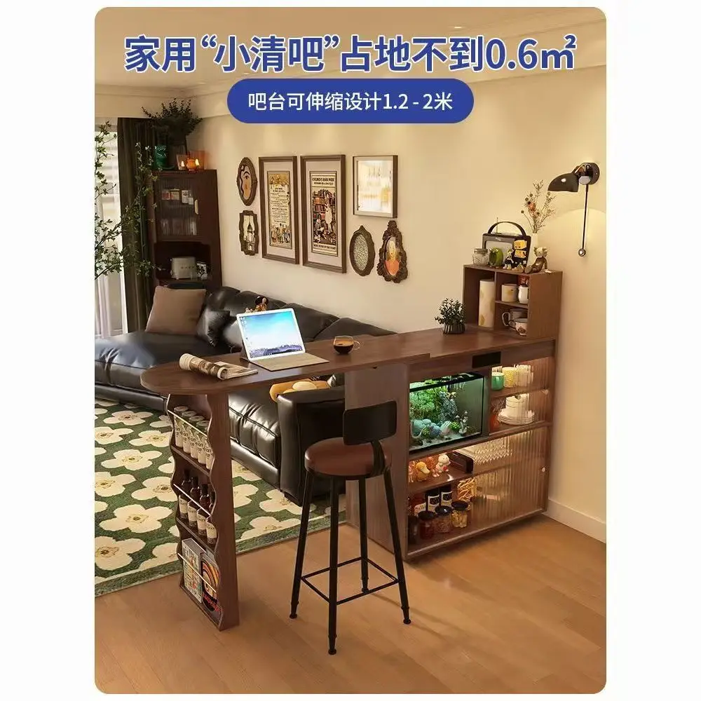 For home living rooms, a movable extendable sideboard partition for small apartments