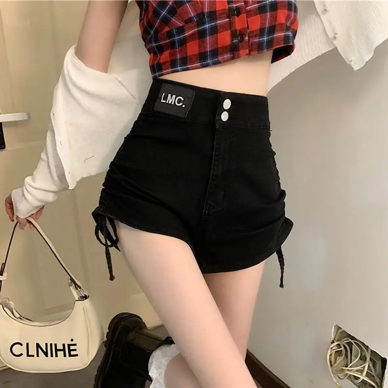 Shorts Womens Denim Vintage Raw Hem Hotpants Festival American Trend Summer Streetwear For Music Lovers And Party Nights Jorts