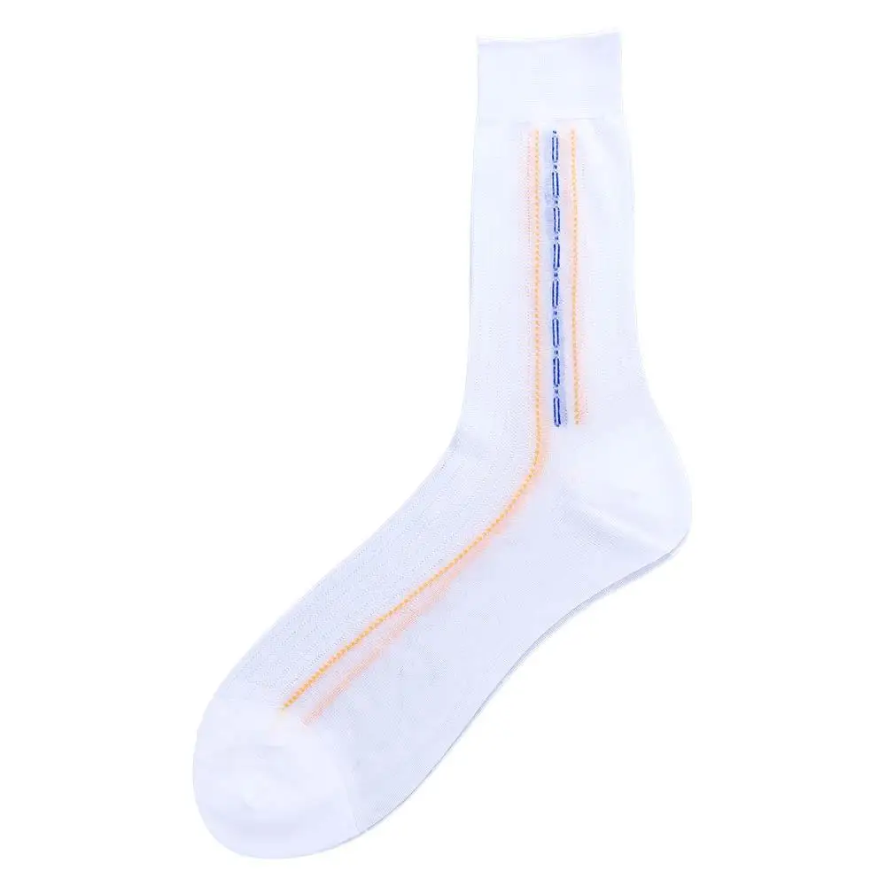 Endurable Simple Breathable Work Loose Comfortable For Men Solid Color Home Male Hosiery Men Socks Silk Socks Middle Tube Socks