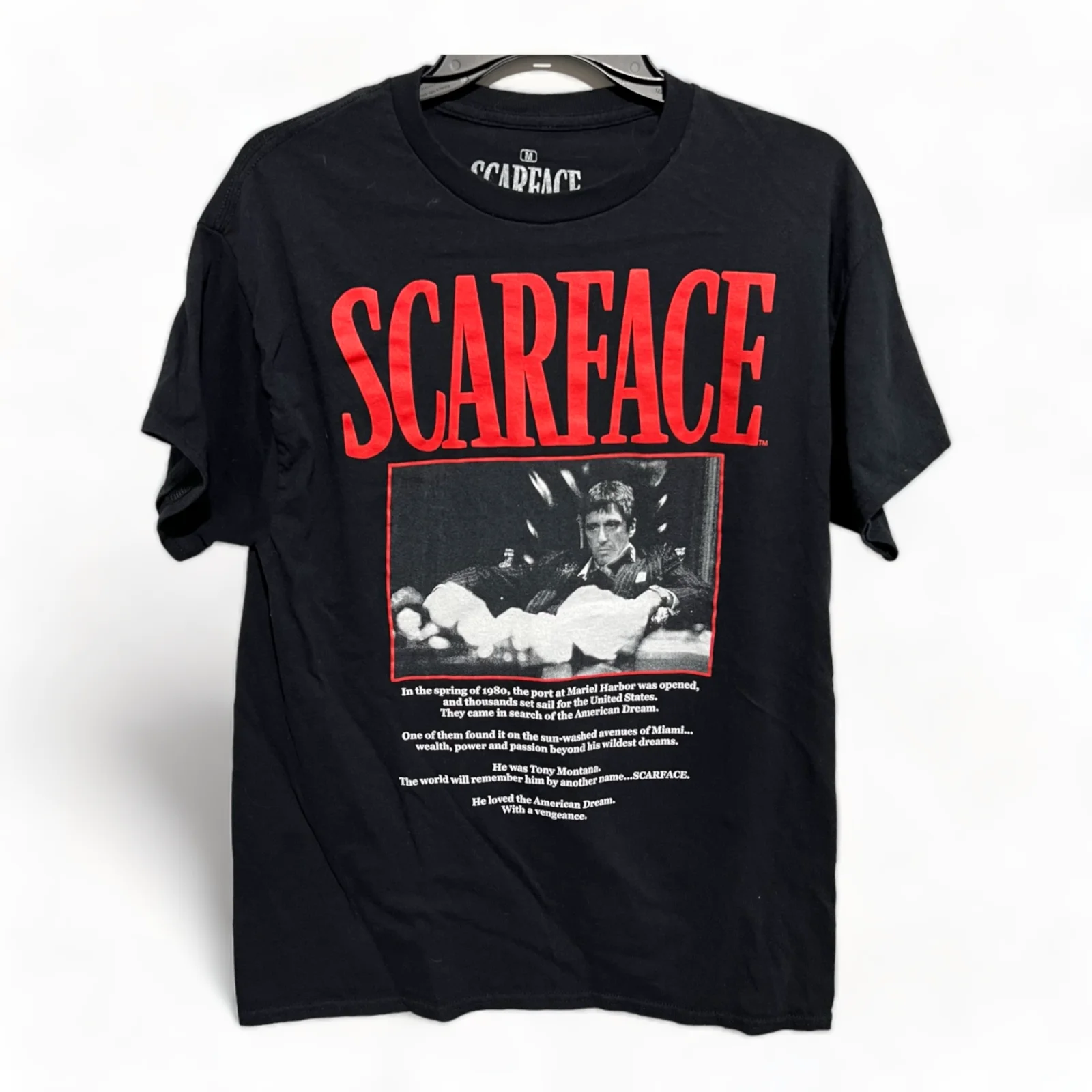 Scarface T-Shirt Tony Montana Monologue Universal Studios Adult Medium