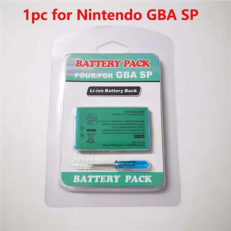 850mAh Rechargeable Battery&Screwdriver Kit For Game GBA SP for Boy Advance / GBA SP  Replacement Lithium-ion Battery