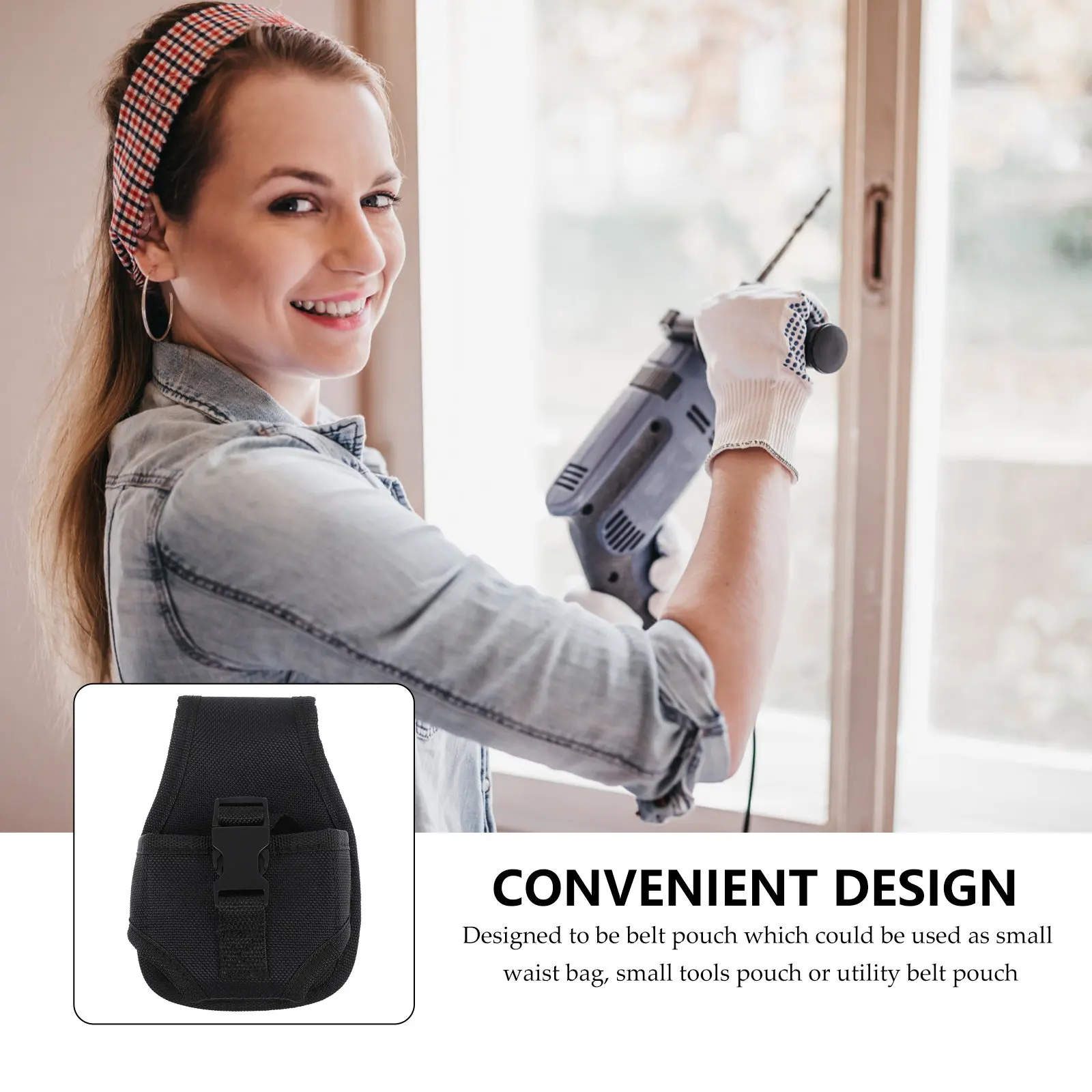 1Pcs Tool Waist Bag Premium Oxford Cloth Eva Material Wear Resistant Maintenance Tool Waist Pouch for Tape Measure Markers Band