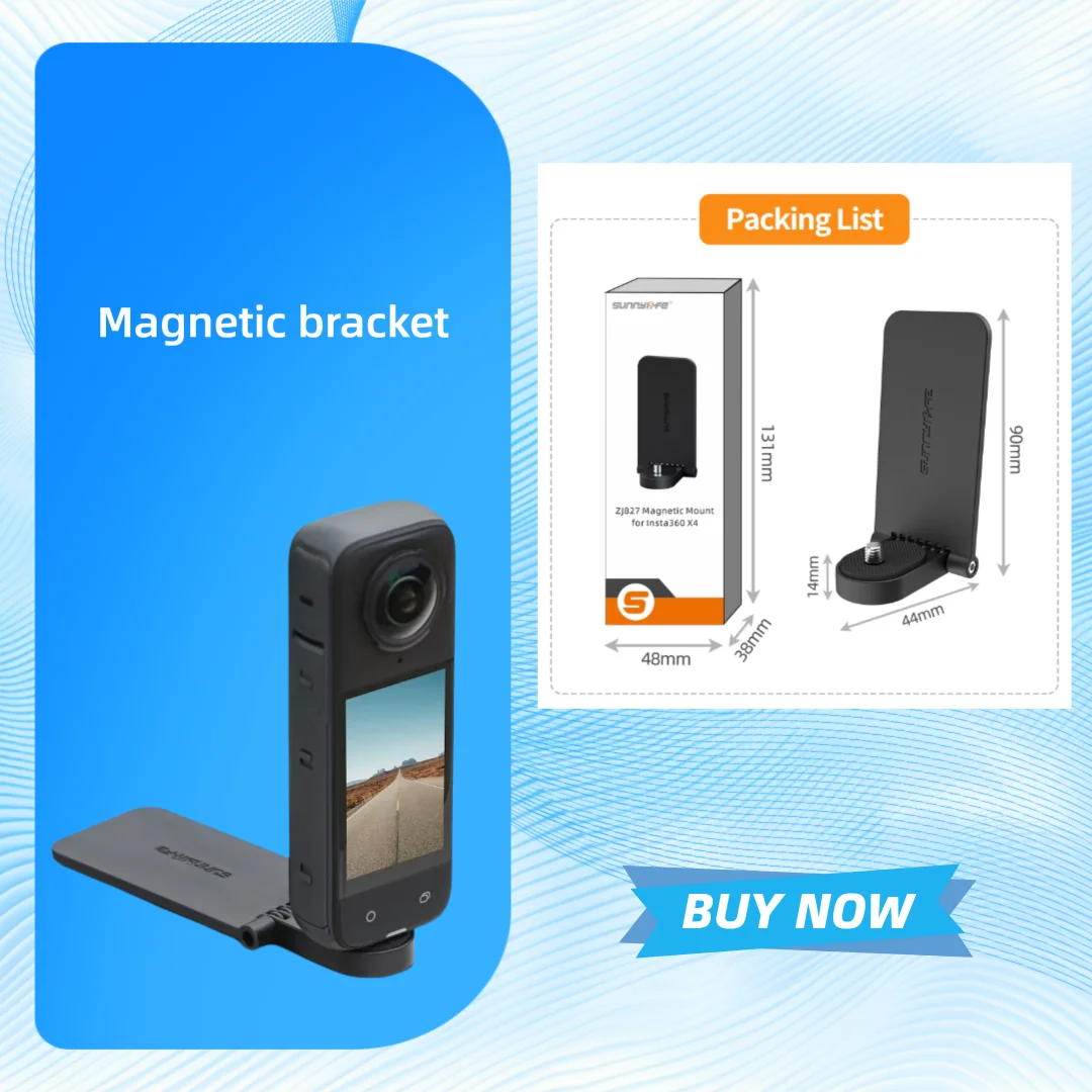 

Adjustable Angle Magnetic Mount Base for Insta360 X5 For GO 3S For POCKET 3 Camera Multifunctional Desktop Stand Accessory