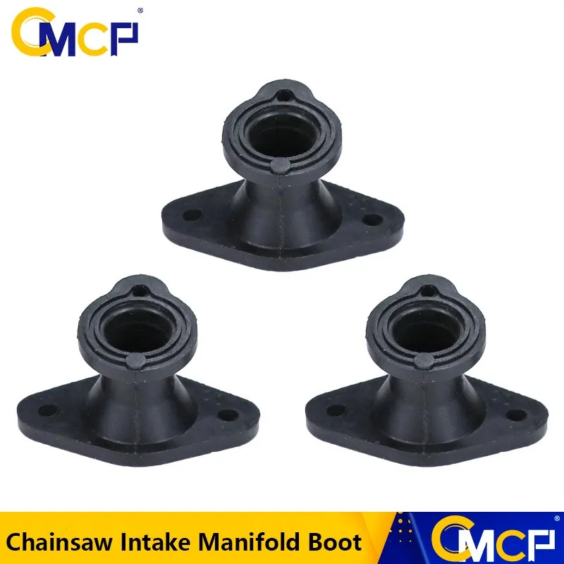 

CMCP 3PCS 2500 Chainsaw Intake Manifold Boot Rubber for 2500 25CC Chinese Chainsaw for Zenoah Komatsu G2500 Gas Chainsaw Repair