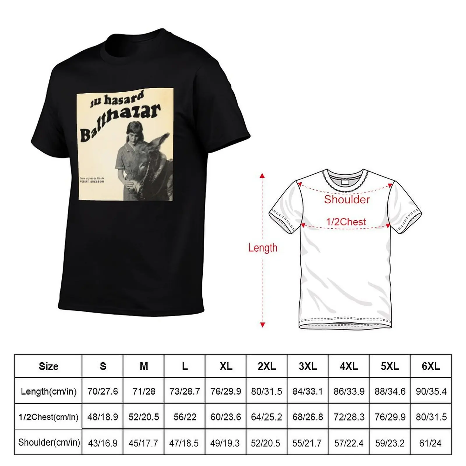 Au Hasard Balthazar - Robert Bresson 1960s french film donkey T-Shirt sweat plus size clothes mens funny t shirts