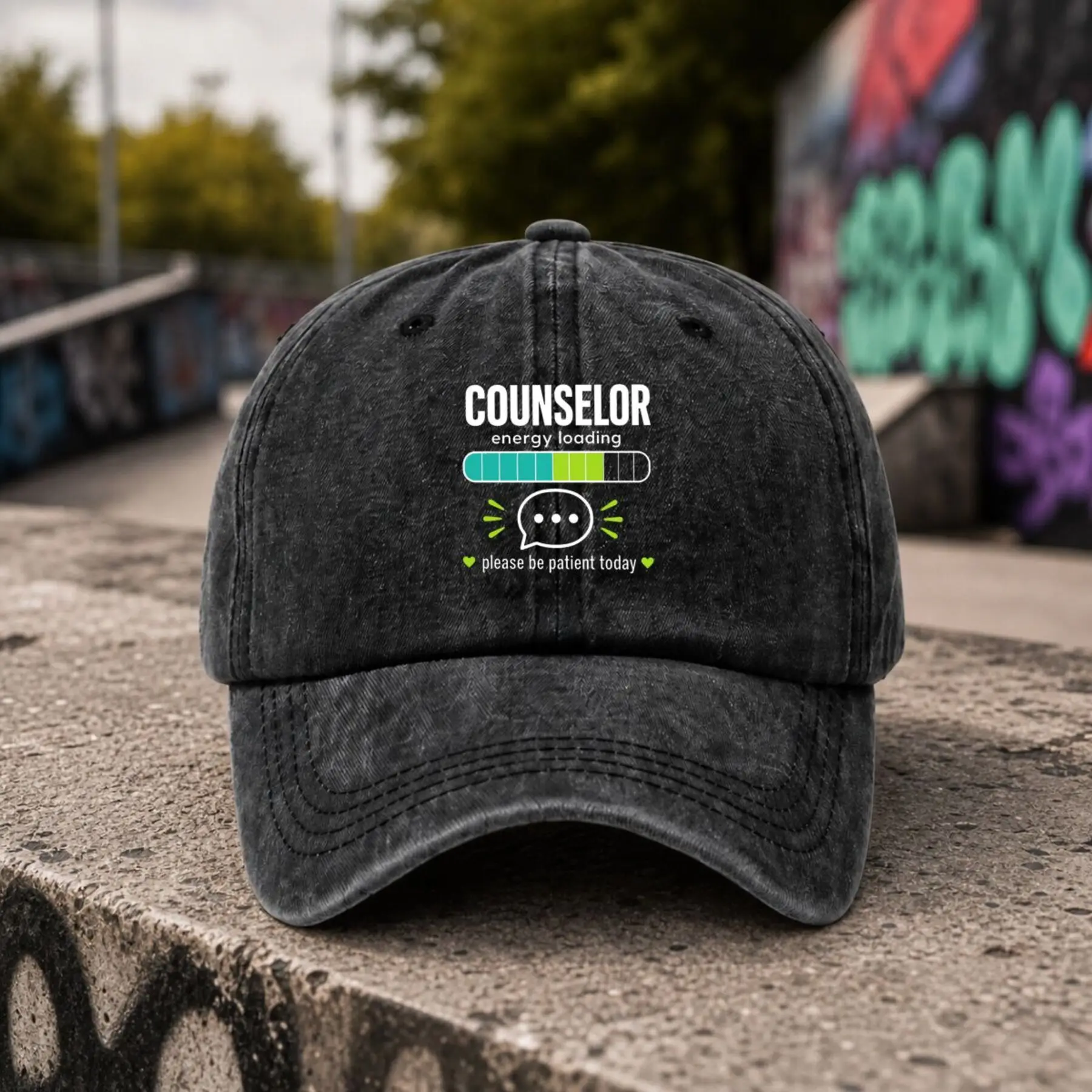 Counselor in Progress: Humorous Quotes Outdoor Sports Baseball Cap Lightweight Casual Hat Fashionable Versatile Baseball Cap Spring and Summer Travel Hat