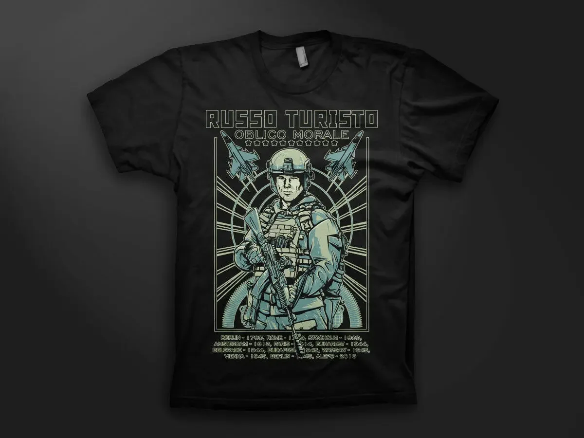 Russian Tourists Are Highly Moral Men T-Shirt Short Sleeve Casual Short Sleeve O-Neck Tshirt