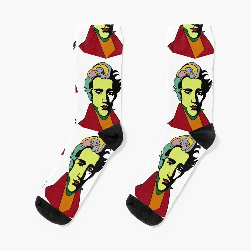 

Sren Kierkegaard Socks japanese fashion cool Stockings man christmas gifts Women Socks Men's