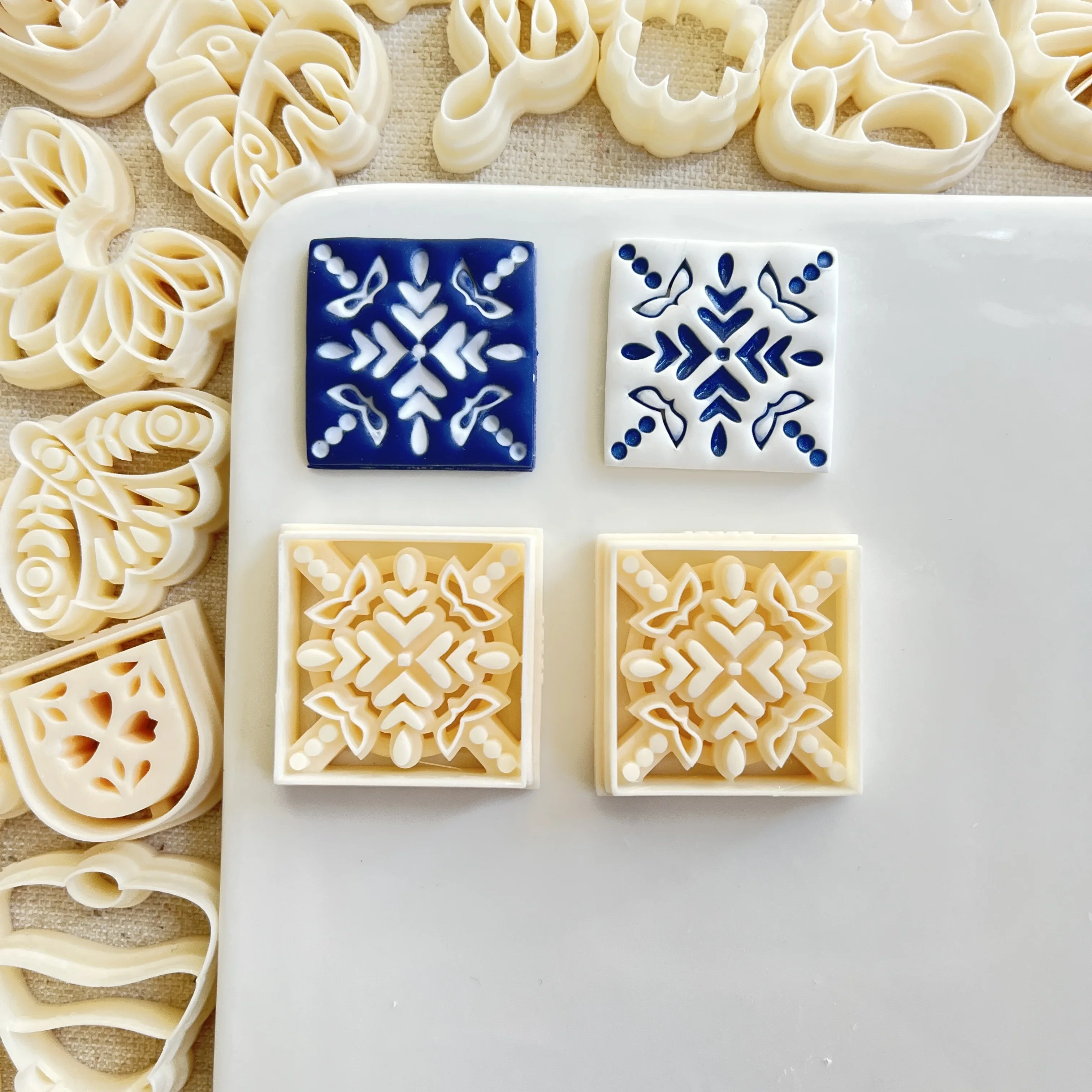 Soft Pottery Polymer Clay Clay Clay Cutter Pottery DIY INS French Earrings Square Cut Mold Earrings Jewelry Pendant Making