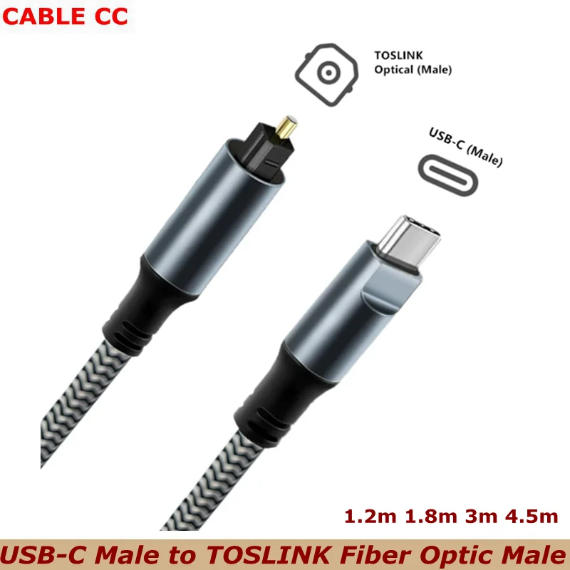 

Braided USB C to Optical Audio Cable 3Ft USB C to Toslink Optical Cable with Gold-Plated Connector for TV/Soundbar,Sony PS5