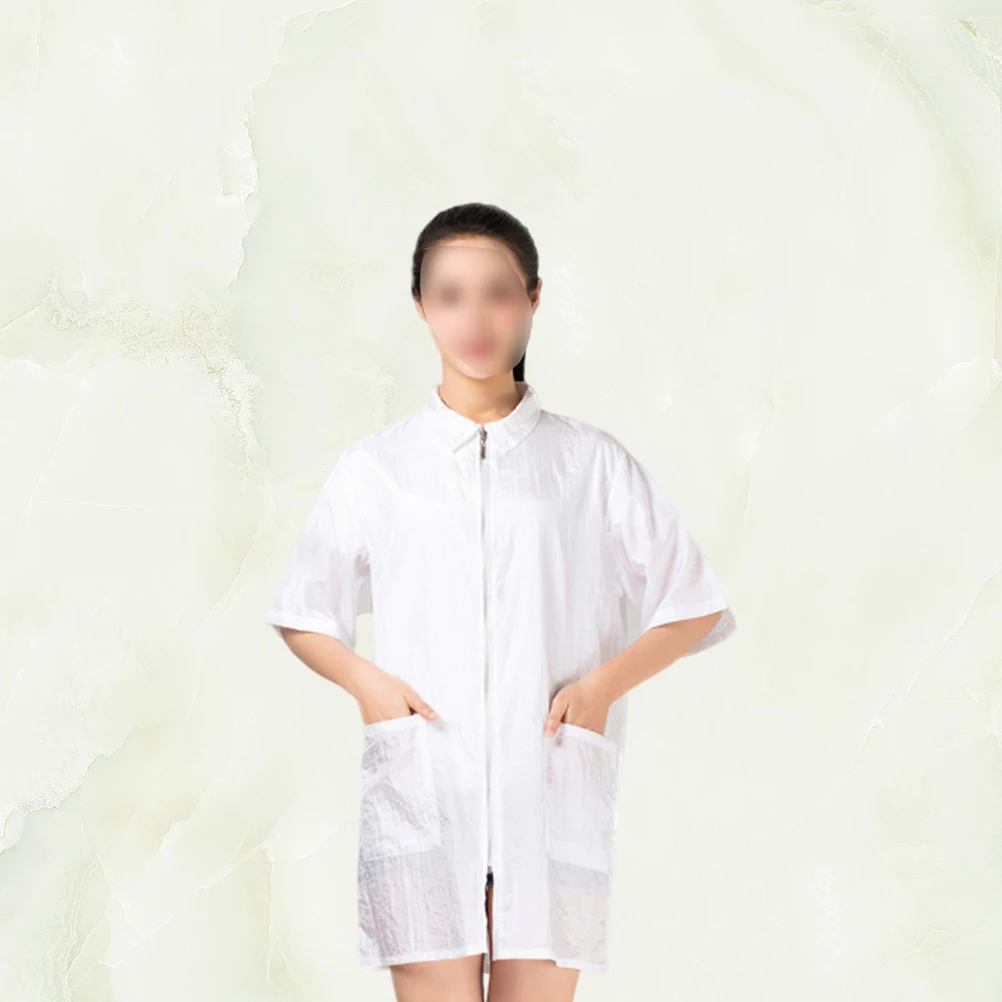 

Hair Cut Clothes Dye Salon Smocks for Stylist Work Robe Short Sleeve Hairdresser