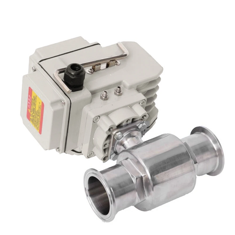 

57mm Sanitary Stainless Steel Quick Connect Electric Ball Valve 220V 110V 12V 24V Clamp Type Quick-fit Through Ball Valves