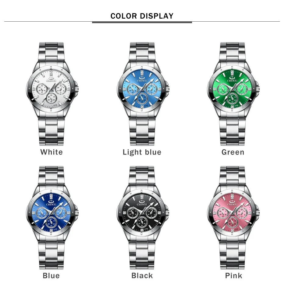 CHENXI 019A femmes mode montres de luxe femmes montres à Quartz dames de luxe strass cadran horloge étanche Reloj Mujer