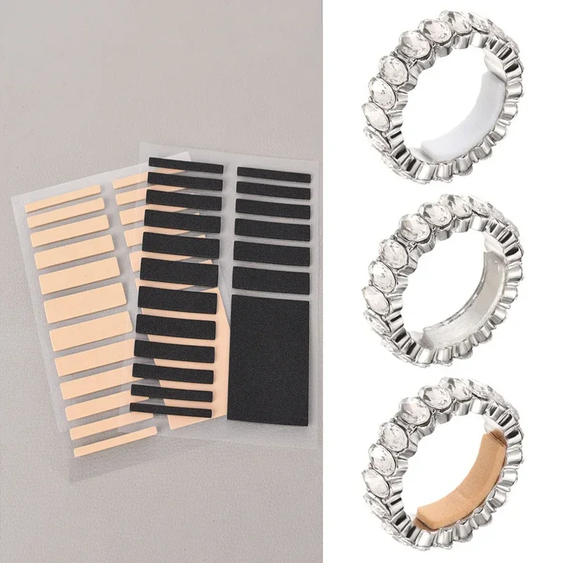 18PCS Nieuwe Transparante Ring innerlijke Maat voor Big Size Ringen Anti Verloren Onzichtbare Ring Vaste Spanner Reducer Formaat sticker