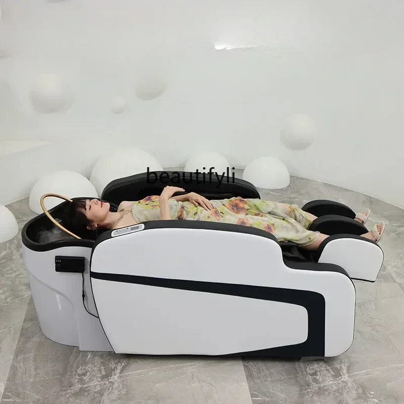 

New Arrivals cqy High-End Automatic Electric Massage Shampoo Bed Multifunctional Thai Head Therapy Bed Barber Shop s1001