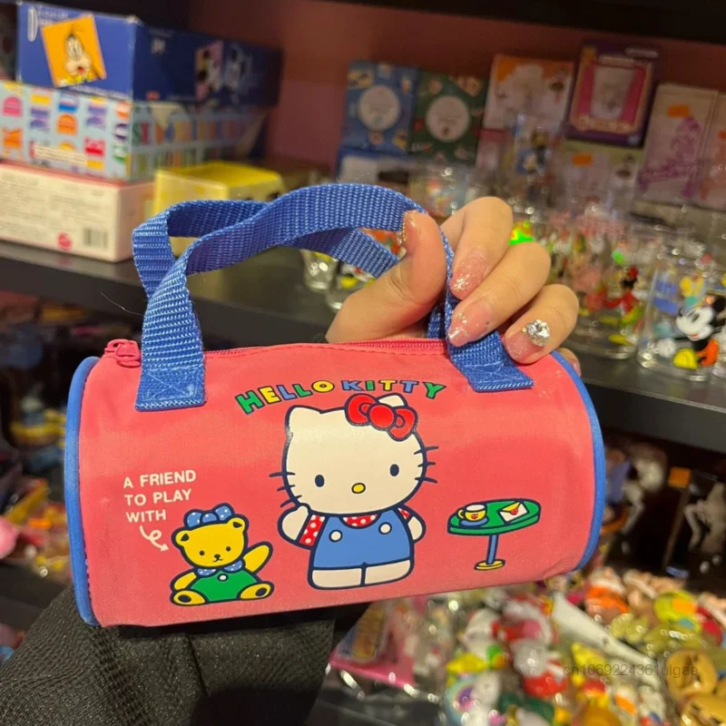 Sanurgente-Sac de maquillage portable imprimé Hello Kitty pour femme, petits sacs fourre-tout, sac de rangement à intervalles de centre commercial, mini sacs à main de dessin animé mignon, Y2k