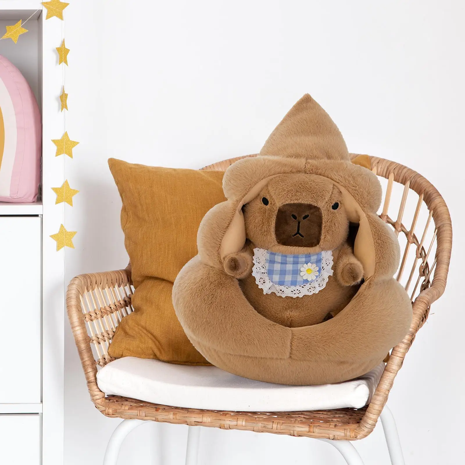 Capybara Plush Toy Funny Collectible Plush Animal Toy with Nest Comfortable