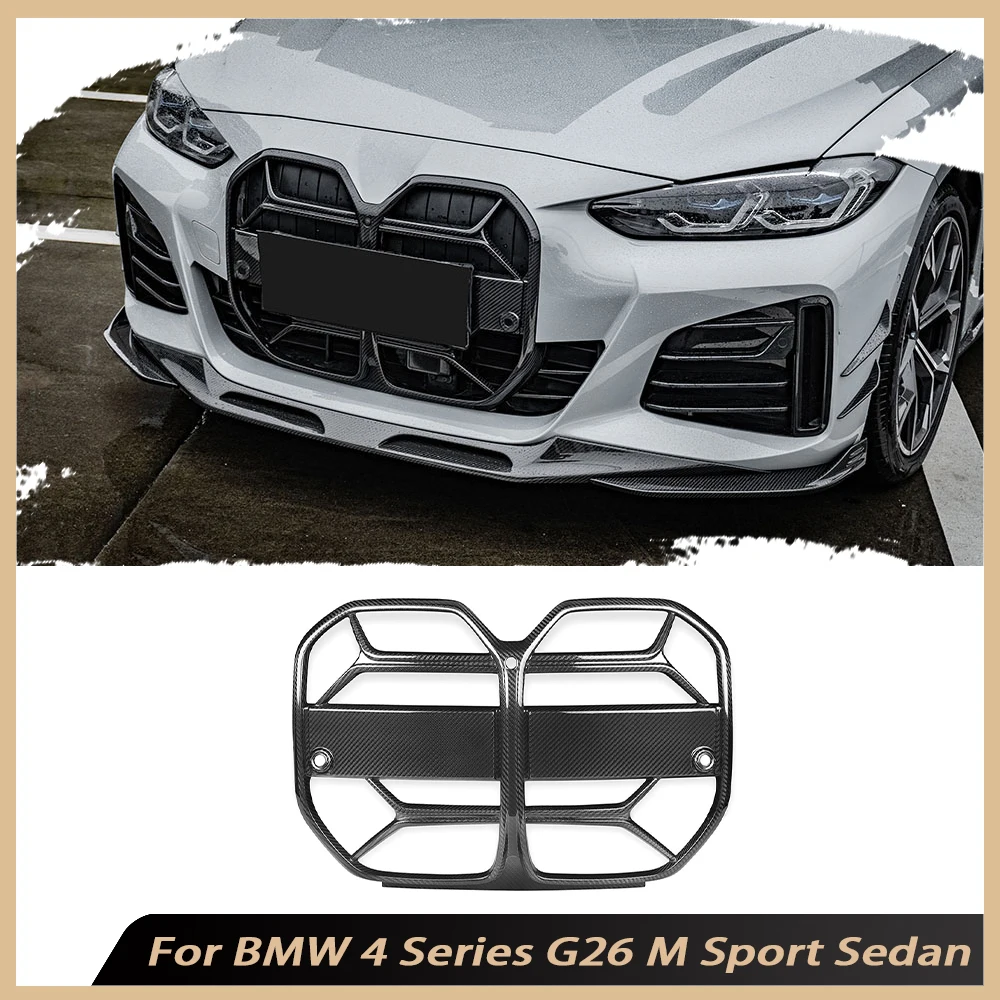 

Dry Carbon Fiber Front Bumper Racing Grille for BMW 4 Series G26 M Sport Sedan 2020+ Racing Grille Mesh Car Accessories