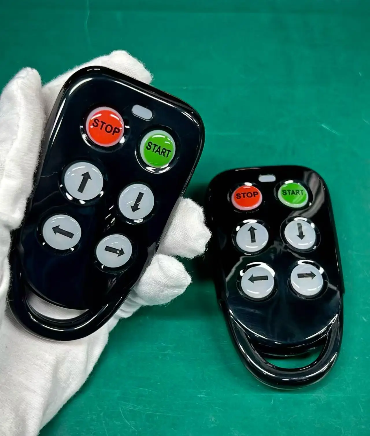 HzBoY Mini Industrial Remote Control 4 Button Wireless Transmitter Receiver Set 433MHz for Crane Hoist Forklift 100m Range