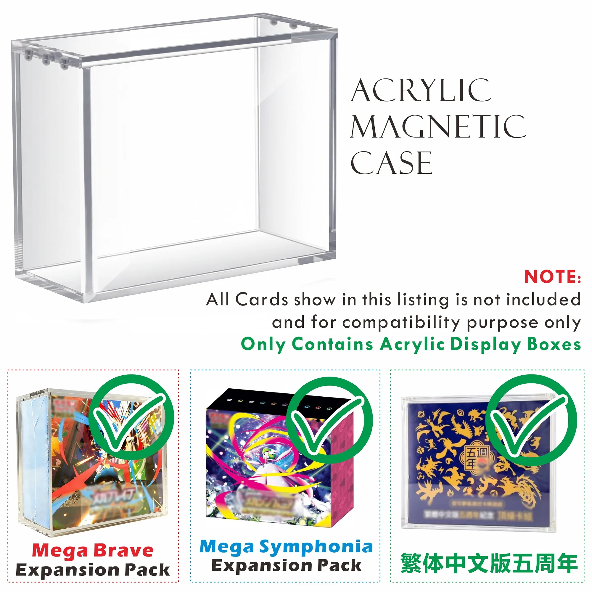 حافظة عرض مغناطيسية من الأكريليك لحزمة توسيع Mega Brave / Mega Symphonia