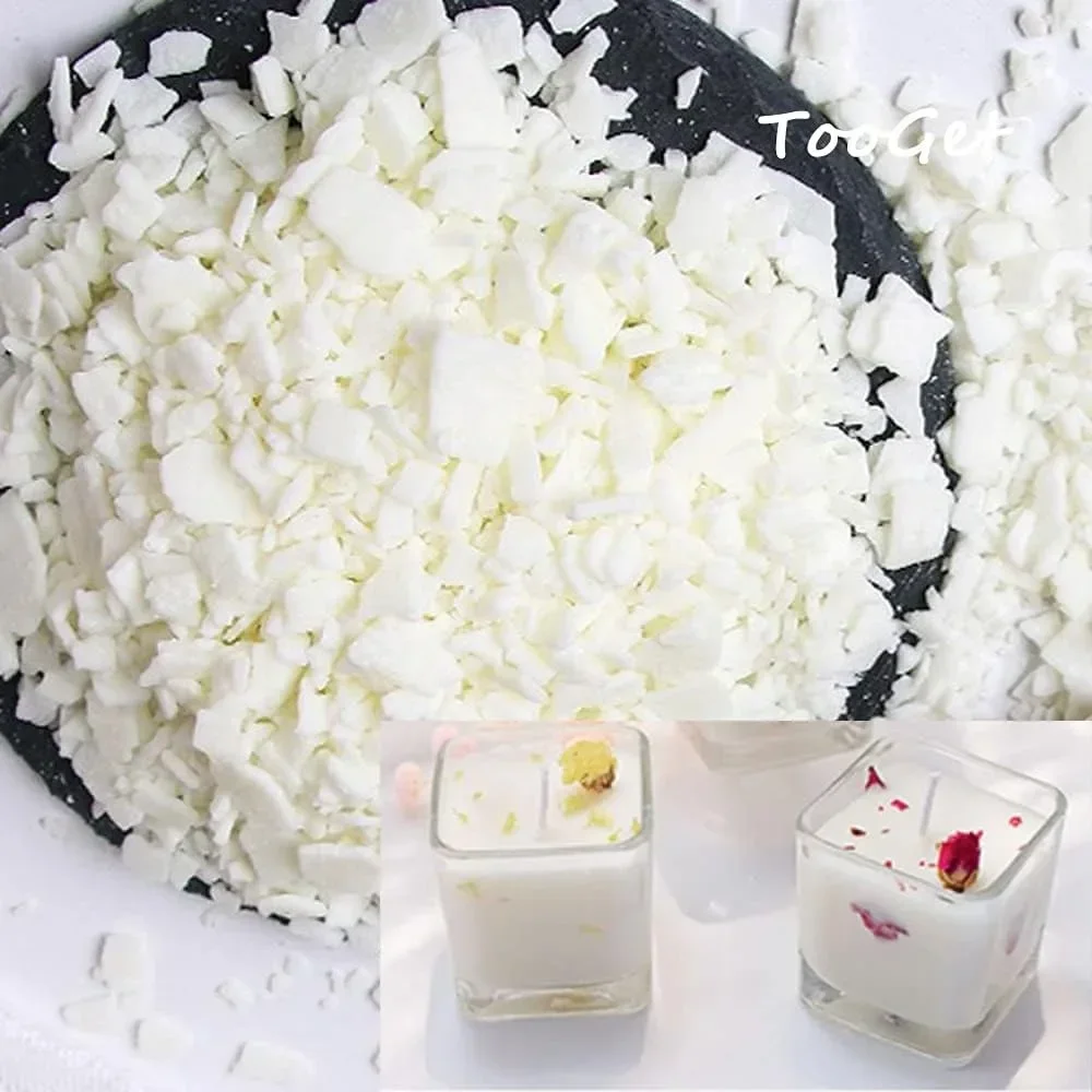 2 pounds (1 kilogram)Pure white soy wax flakes, 100% natural soy wax blocks, used for homemade candles, high-quality