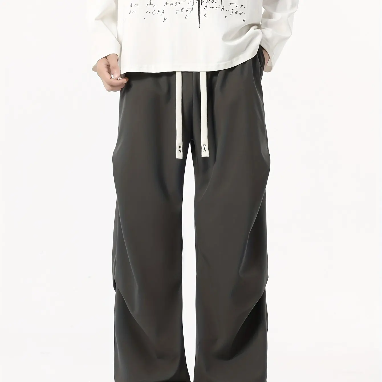 

Straight Leg Sweatpants for Men in Spring and Autumn, American Retro Fashion Brand Loose Pants, Fitness and Sports Pants