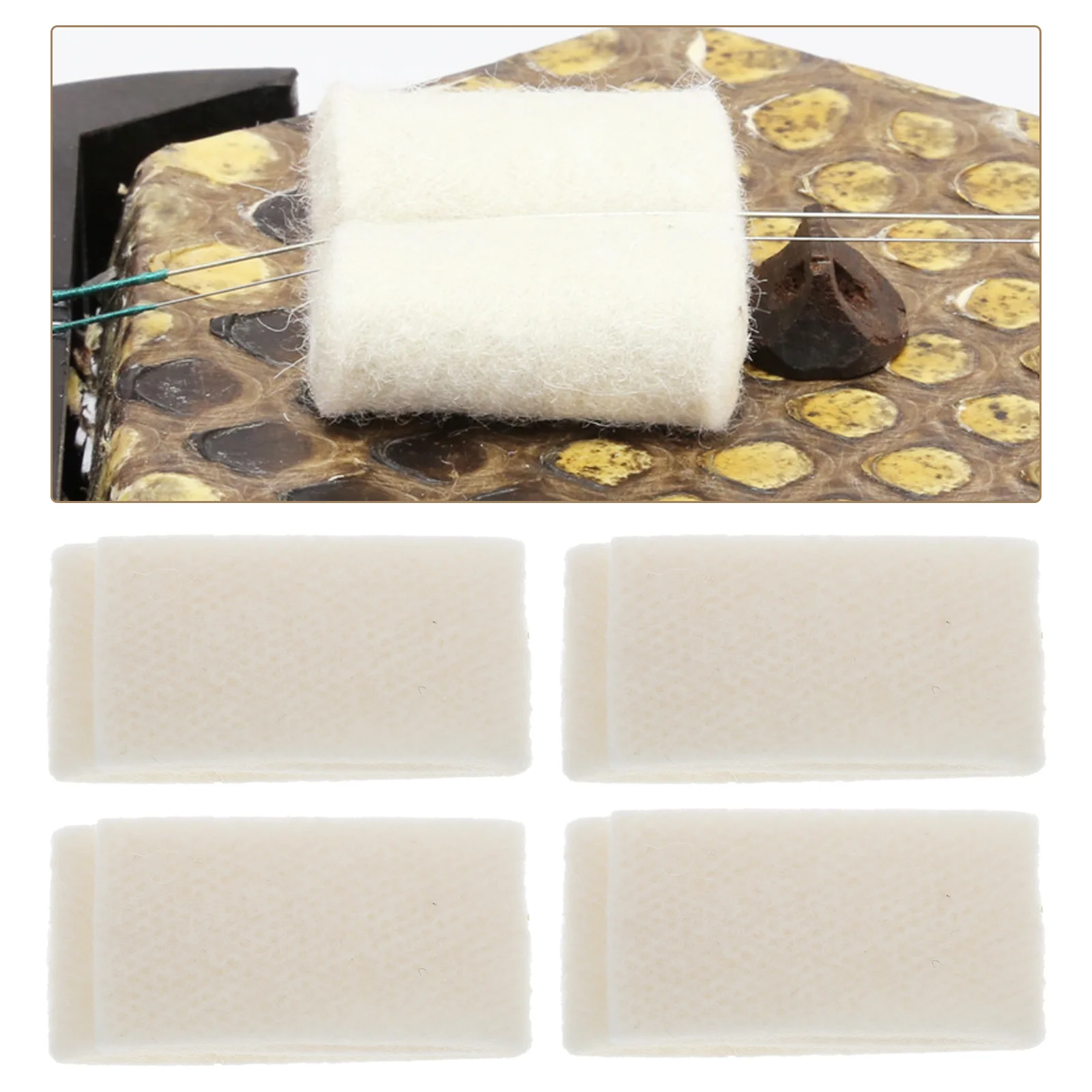 

4 Pcs Erhu Sound Filter Pad Mute Instrument Accessories Delicate Practice Metal Pads