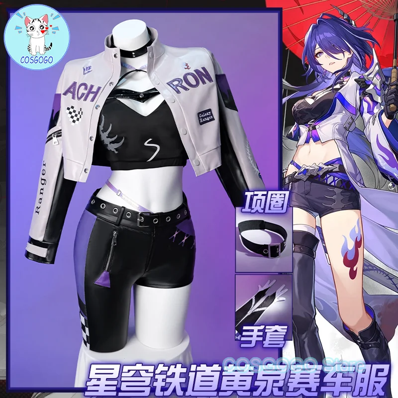 COSGOGO Game Honkai Star Rail Acheron Cosplay Costume Raiden Bosenmori Mei Galaxy Rangers Acheron Racing Suit Halloween Women Ou