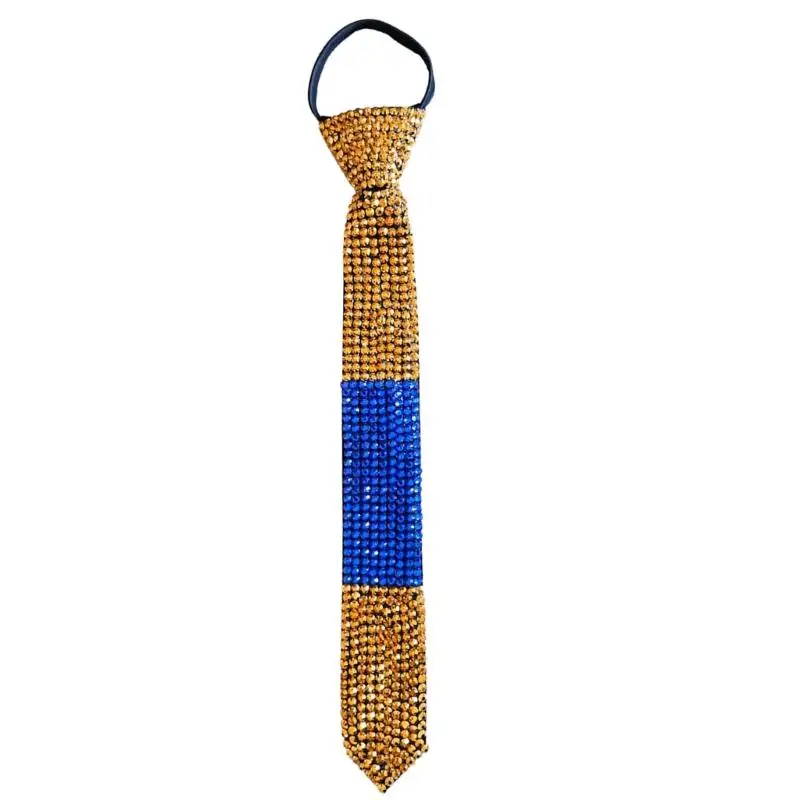 39BD French Pre-tied Necktie with Crystal for Meetings, Dinners, and Celebrations