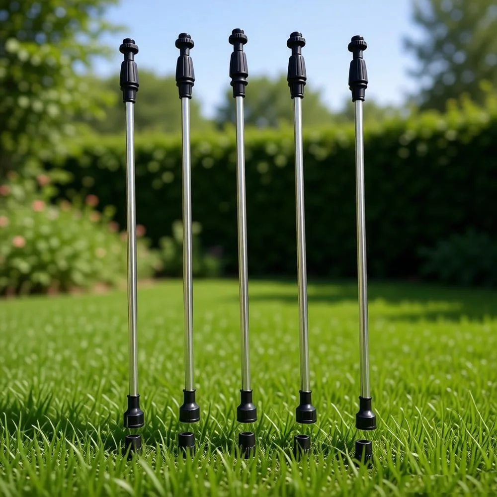 Vara de pulverização retrátil de 2 seções, barra de aço inoxidável para pulverizador elétrico de pressão manual, acessórios para pulverização de jardim