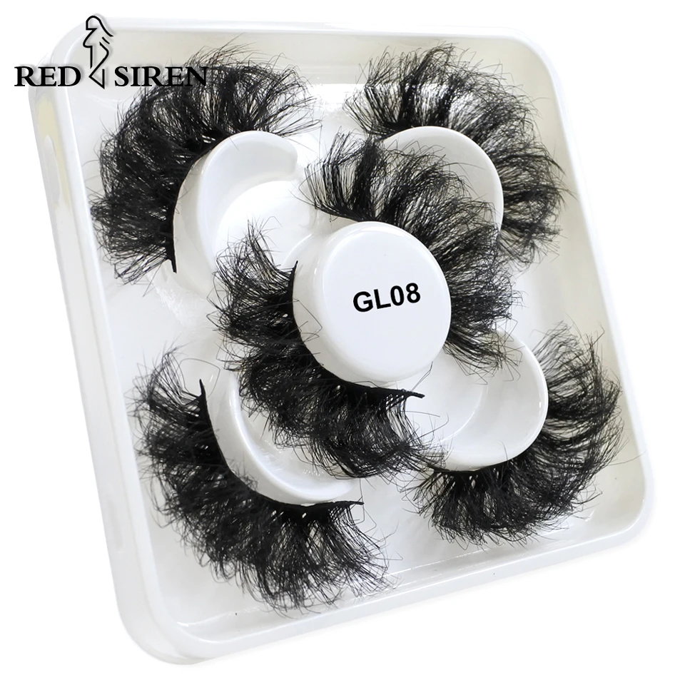 25mm Fluffy Lashes 3/5 Pairs / Pack Fake Eyelashes Makeup Dramatic Volume 3d Faux Mink False Eyelashes