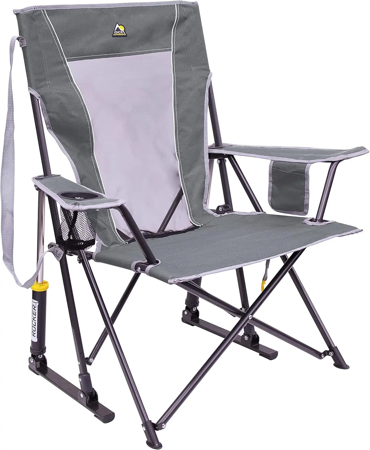 Mecedora para exteriores Comfort Pro Rocker con soporte para bebidas