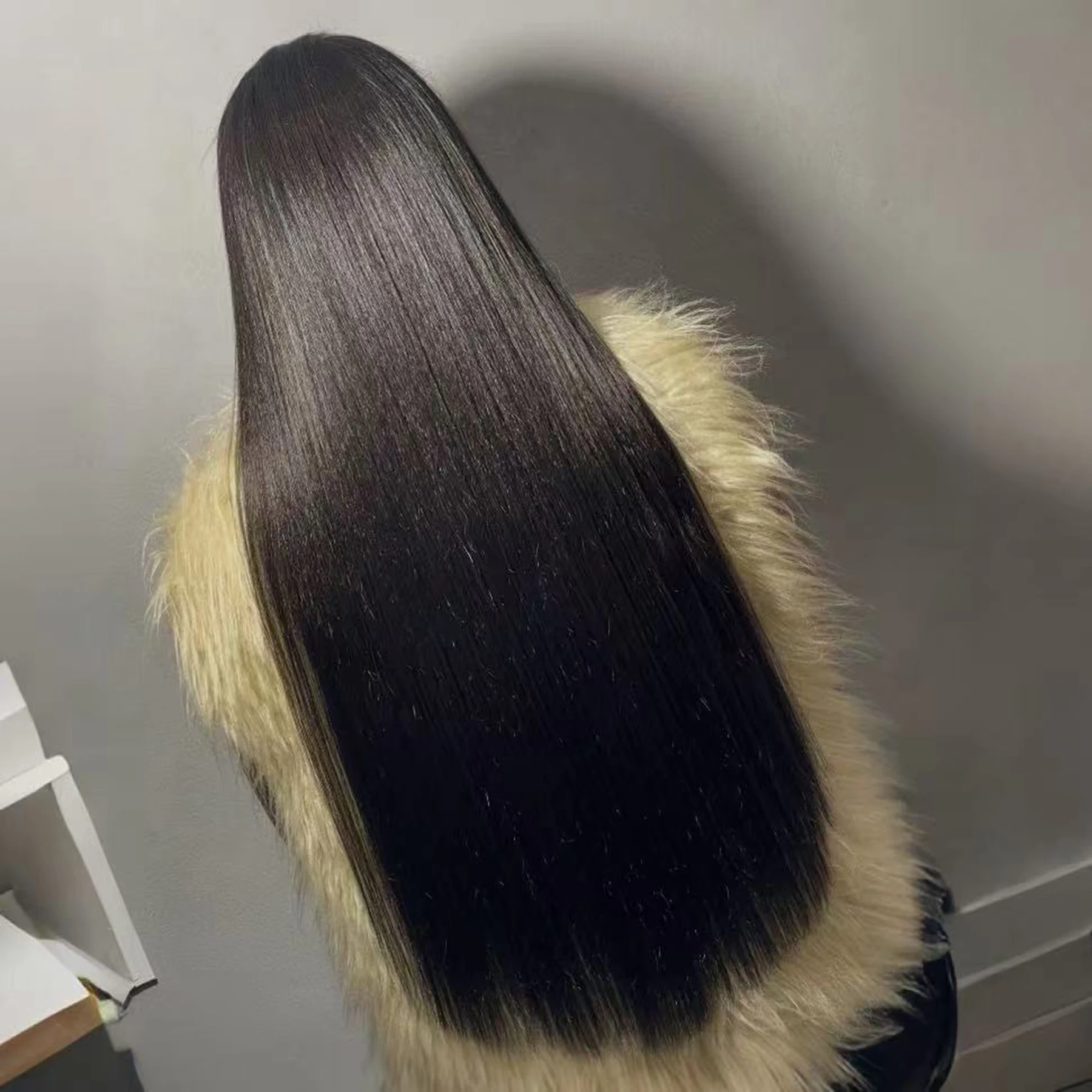 

Straight Synthetic Soft 13X4 HD Lace Frontal Wig For Black Women Prepucked Bleach Knot Glueless Wig Heat Resistant Fiber Daily