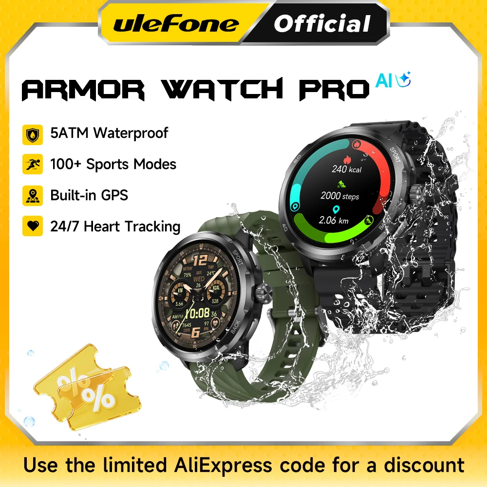 Smartwatch X - Ulefone Armor Watch Pro スマートウォッチ 1.5インチ