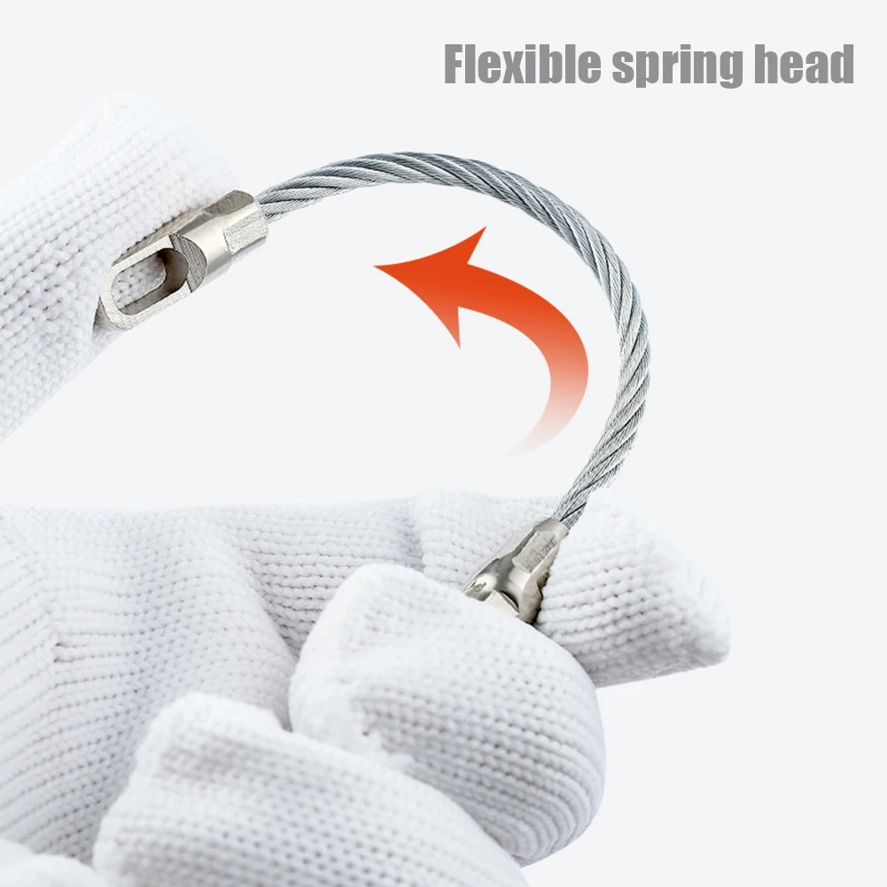 5/10/15M Universal Wire Puller Threading Device Steel Spring Rope Pulling Device With Pulley Electricians Wire Lead Cable Puller