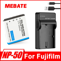 1400mAh NP-50 D-Li68 NP50 DLi68 KLIC-7004 battery + LCD USB Charger for Fujifilm X10 X20 F200EXR F75EXR F70EXR F80EXR