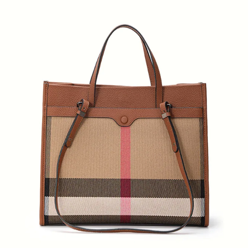 

2025 New leather Plaid Versatile Women's luxury Handbag With large Capacity Shoulder Bag And Diagonal Cross Bag