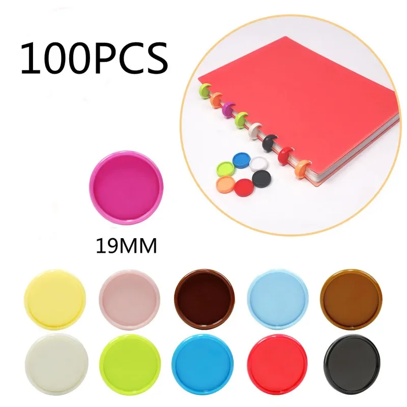 

Пластиковое Переплетное кольцо с пряжкой, твердый отверстие в виде гриба, свободный лист, записная книжка, Обучающие офисные переплетные принадлежности, 19 мм, 100 шт.