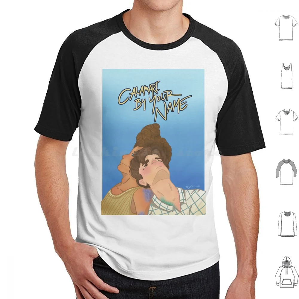 Calamari By Your Name T Shirt 6xl Cotton Cool Tee Sea Monster Luca Alberto Mermaid Fanart Call Me By Your Name