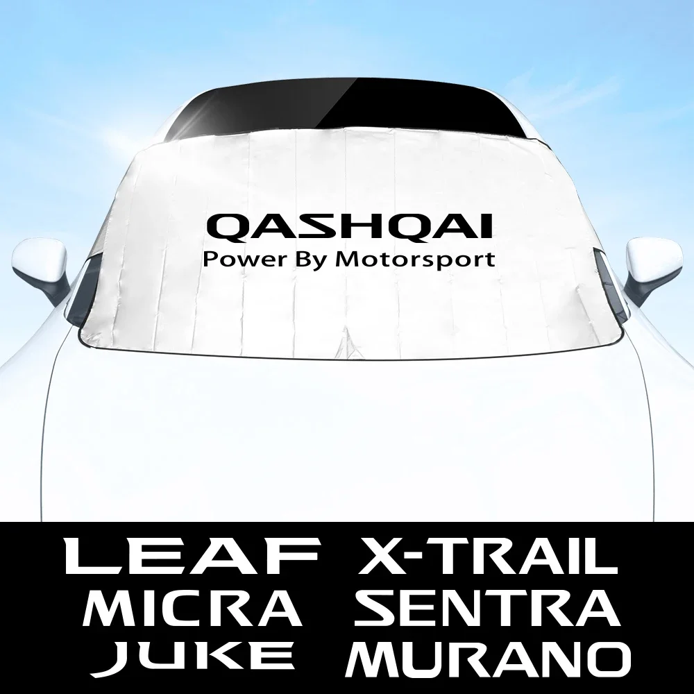 

Car Front Windshield Cover Accessories For Nissan Qashqai J10 J11 Juke 2 Micra K12 Leaf X-Trail T32 Sentra Murano Patrol Pulsar