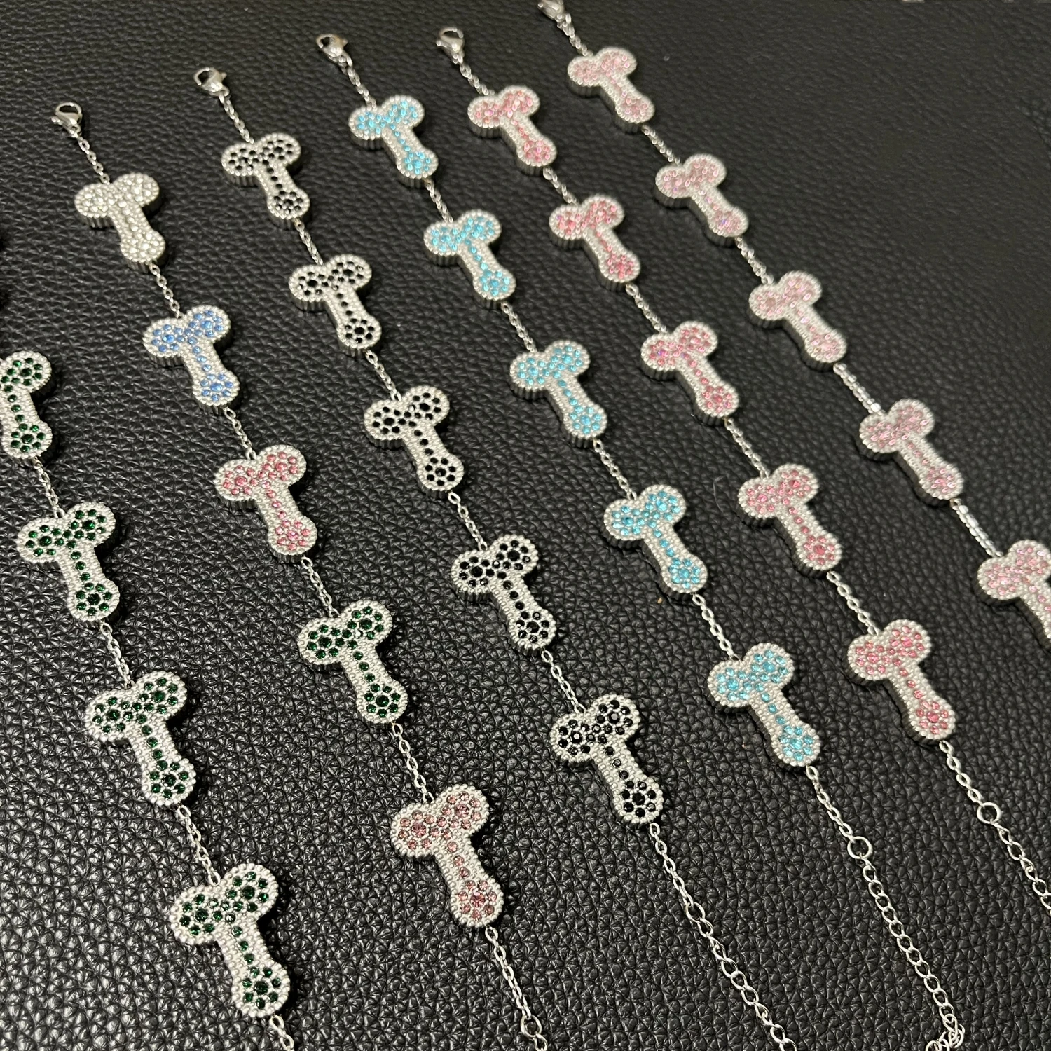 

luxurious Hip Hop Punk Funy Personality Genital prank Diamond Titanium Steel Fashion Bracelet For Men Women Girl Jewelry Gift