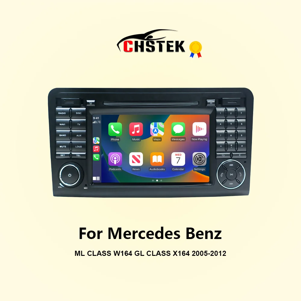 CHSTEK Car Radio Android 13 Carplay For Mercedes Benz ML/GL Class W164/X164 2005-2012 Multimedia Navigation Bluetooth5.0 WIFI 4G